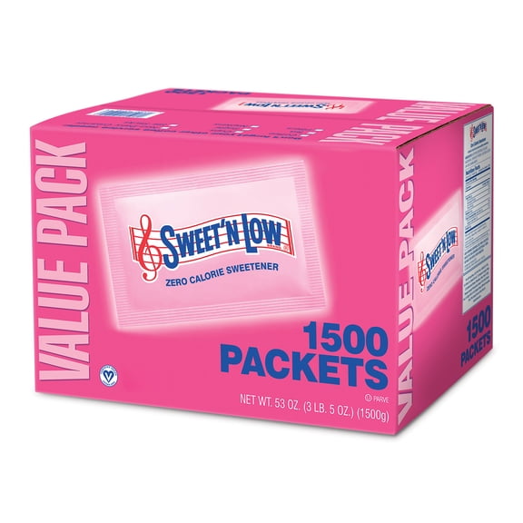 Sweet'N Low Zero Calorie Sweetener, Sugar Substitute Packets, 53 oz, 1500 Count