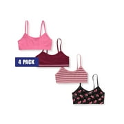 Sweet N Sassy Girls' 4-Pack Bras - fuchsia/multi, 7 - 8 (Big Girls)