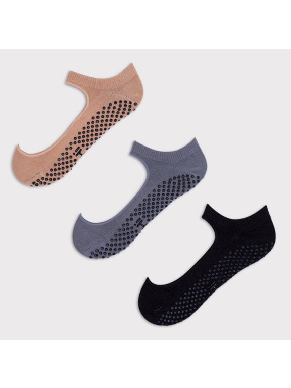 Sweet Neutrals Grip Sock Pack - 3 Pack Women's SHASHI Grip Socks Medium / Large for Pilates, Barre, Yoga