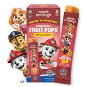 Sweet Nothings Paw Patrol, Squeezable Fruit Pops Apple Berry, 6 - 2oz. Pops, 6 Count. Frozen. Ready to Eat
