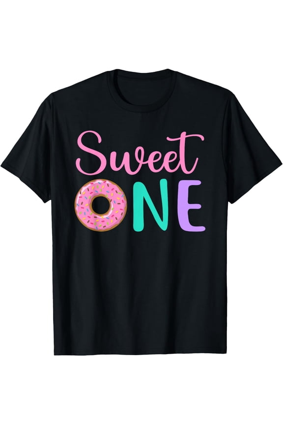 Sweet One 1st Birthday Girl Donut Party Family Matching T-Shirt