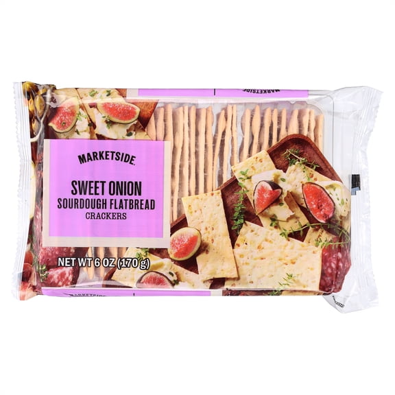 Marketside Sweet Onion Sourdough Flatbread Crackers, 6 oz