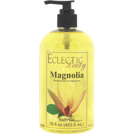 Magnolia Bath Oil - Scented Body Oil - Relaxing & Moisturizing Bathing Oil - Fragrance Body Oil For Dry & Rough Sensitive Skin - 16 oz