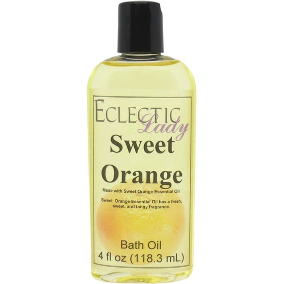 Sweet Orange Bath Oil - Scented Body Oil - Relaxing & Moisturizing Bathing Oil - Fragrance Body Oil For Dry & Rough Sensitive Skin - 4 oz