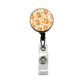 thumbnail image 1 of Sweet Orange Cats Yellow Stars Retractable Reel ID Badge Key Card Name Tag Holder with Clip, 1 of 7