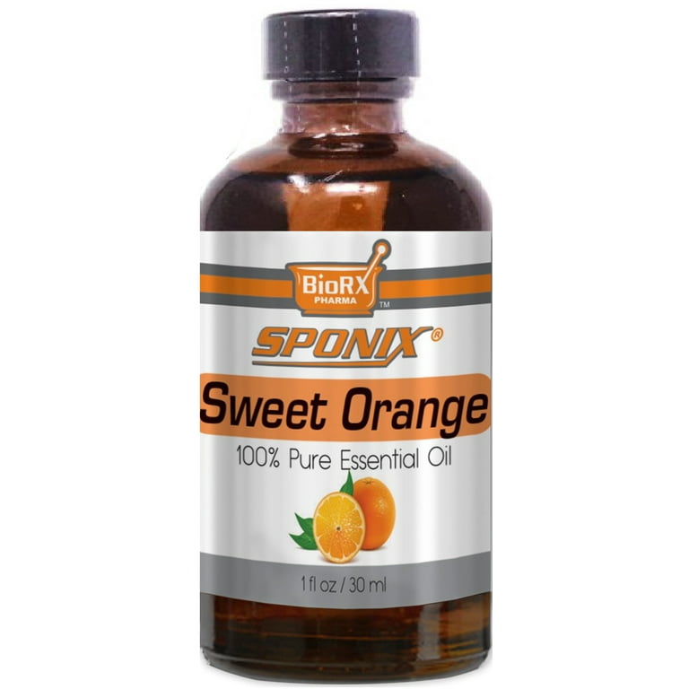 Sweet Orange Essential Oil 30 ml (1 oz) for Aromatherapy - Premium Grade -  Made with 100% Pure Therapeutic Grade Essential Oils by Sponix Made in USA  / FAST SHIPPING 