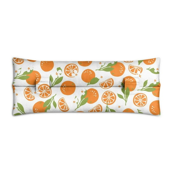 Sweet Orange Print Seat Belt Cushion for Surgery - Plush Chest Protector Pillow with Double Hook Straps, Universal Fit for Women After Mastectomy or Rib Fracture (Funny Cartoon Illustration)