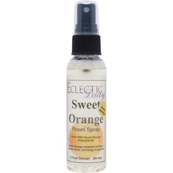 Sweet Orange Room Spray by Eclectic Lady (Double Strength), 2 Ounces, Fragrant Aromatic Room Mist For Home, Room, Office, Made with Essential Oils