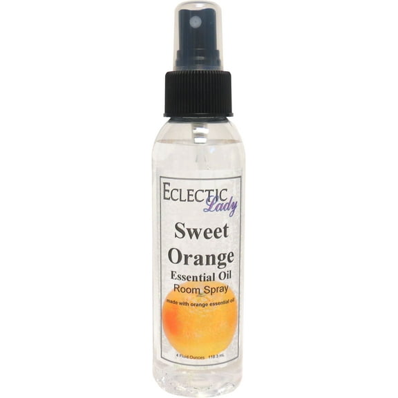 Sweet Orange Room Spray by Eclectic Lady (Double Strength), 4 Ounces, Fragrant Aromatic Room Mist For Home, Room, Office, Made with Essential Oils