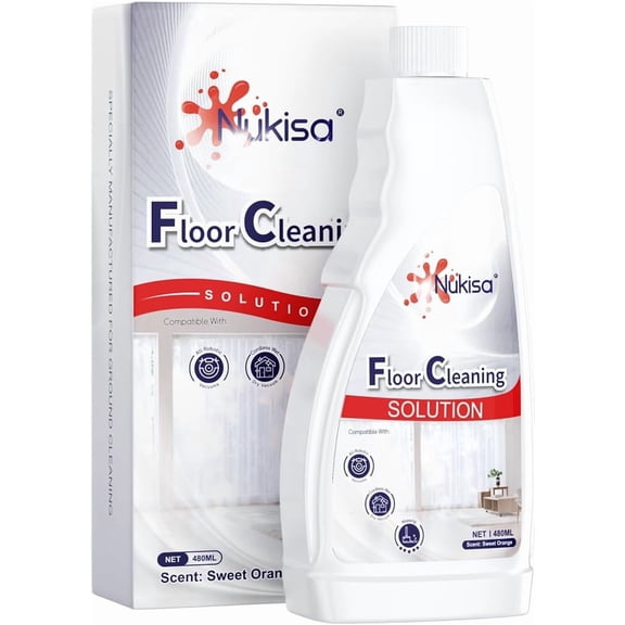 Sweet Orange Scent Floor Cleaning Solution Compatible With Roborock Robot Vacuum And Mop Cleaner Deep Cleans For Multiple Hard Floors, Suitable With All Robot Vacuums With Mopping (1 Bottle)