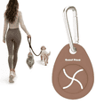thumbnail image 1 of Sweet Paws Bag Charm Holder for Filled Dog Poop Bags - MOCHA, 1 of 11