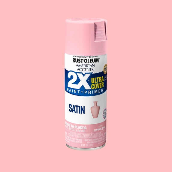 Sweet Pea, Rust-Oleum American Accents 2X Ultra Cover Satin Spray Paint-354730, 12 oz