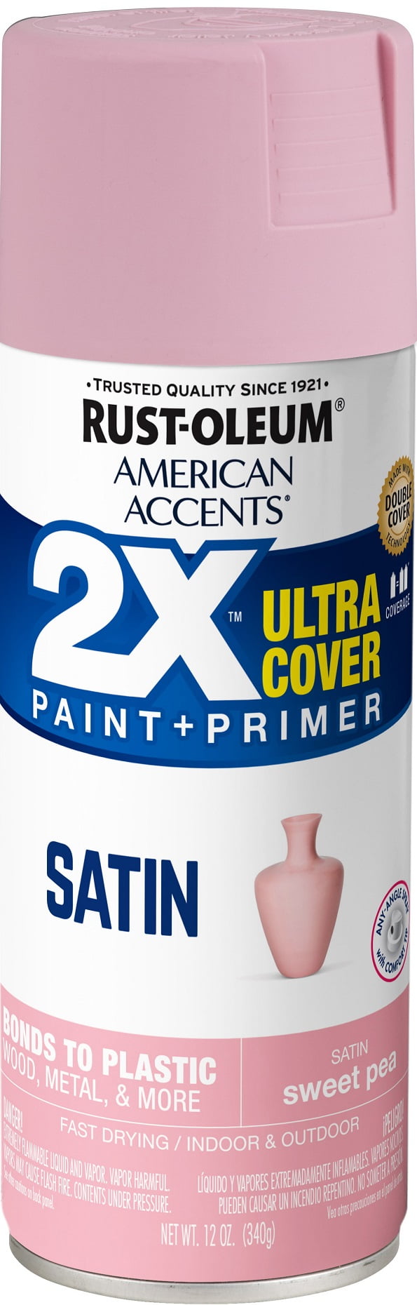 Rust-Oleum Sweet Pea Satin Spray Paint 12 oz Provides superb