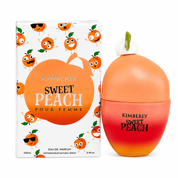 Sweet Peach Eau de Parfum for Women, 3.4 Fl Oz (100ml), Fruity Floral Perfume, Long-Lasting Women's Fragrance Spray