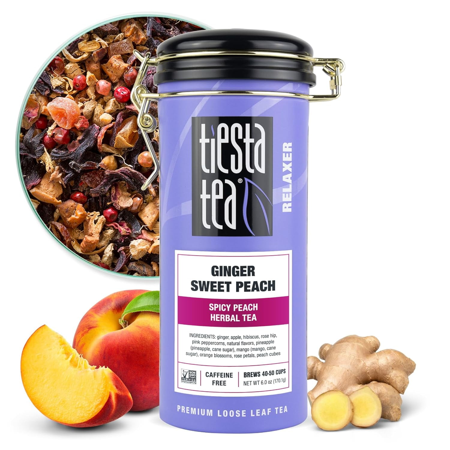 Sweet Peach, Spicy Peach , Loose Leaf Peach Tranquility, NonCaffeinated ...