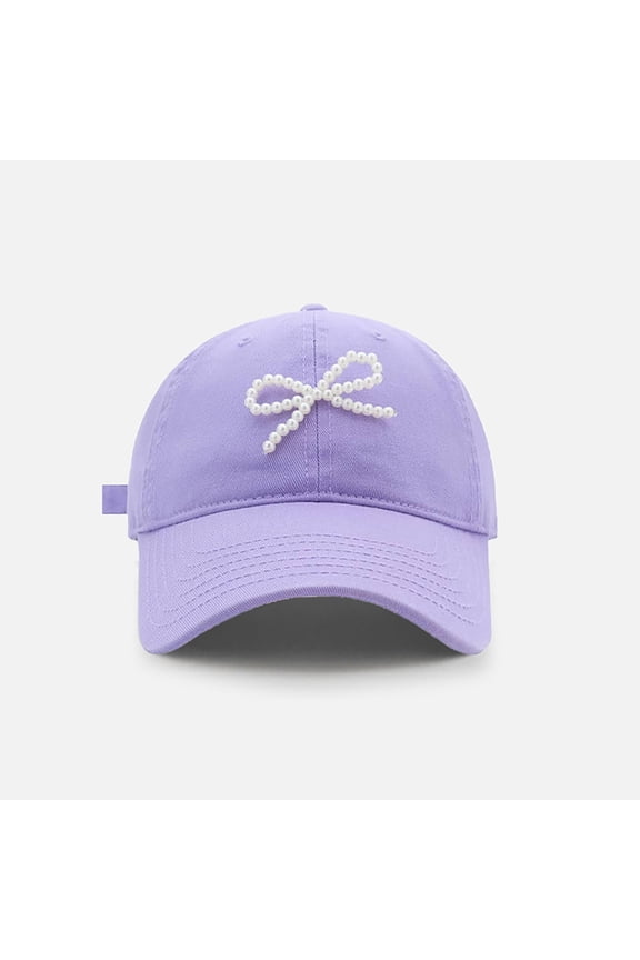 Sweet Pearl Bow Baseball Cap For Women Korean Soft Top Hat Versatile Fashionable Casual Hat Trendy Design Much Hat Womens Caps And Hats Chew Hat Womens Baseball Caps Cute Size Hat 2n Amendment Fitted