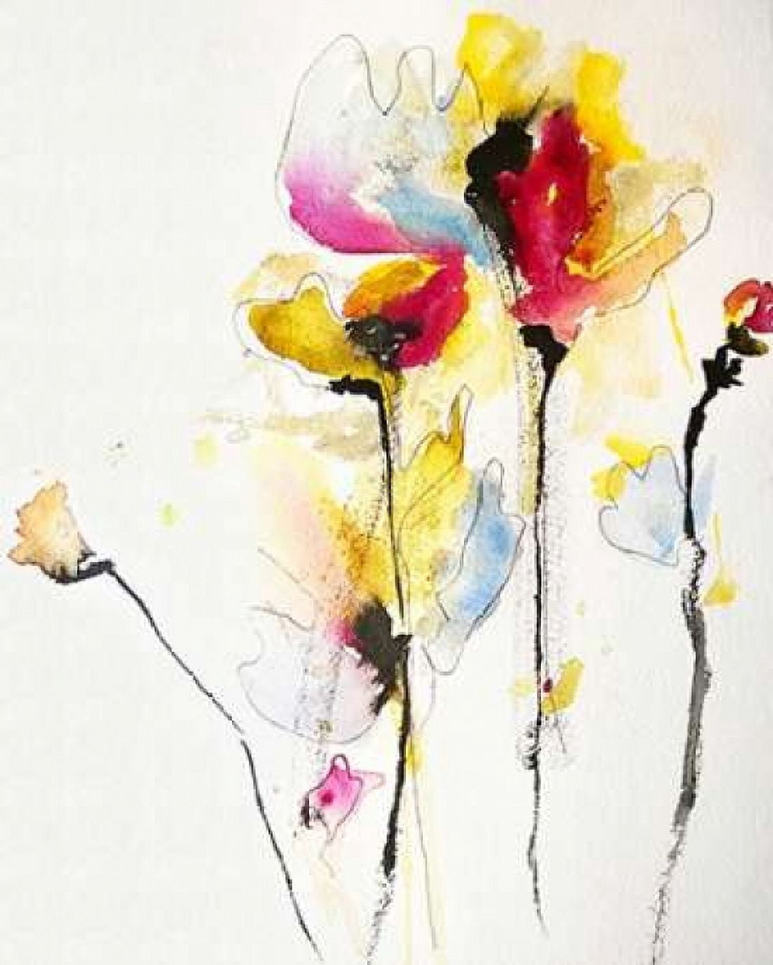 Sweet Peas Canvas Art - Karin Johannesson (24 x 30)