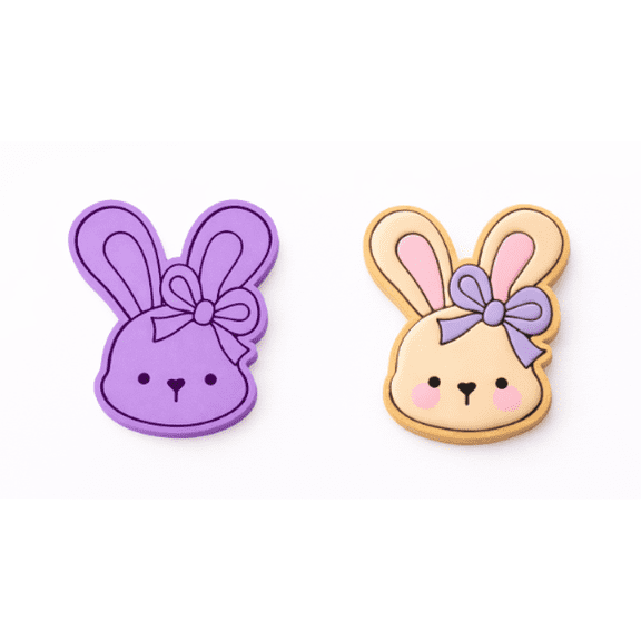 Sweet Peep Bunny Face Cookie Cutter & Stamp