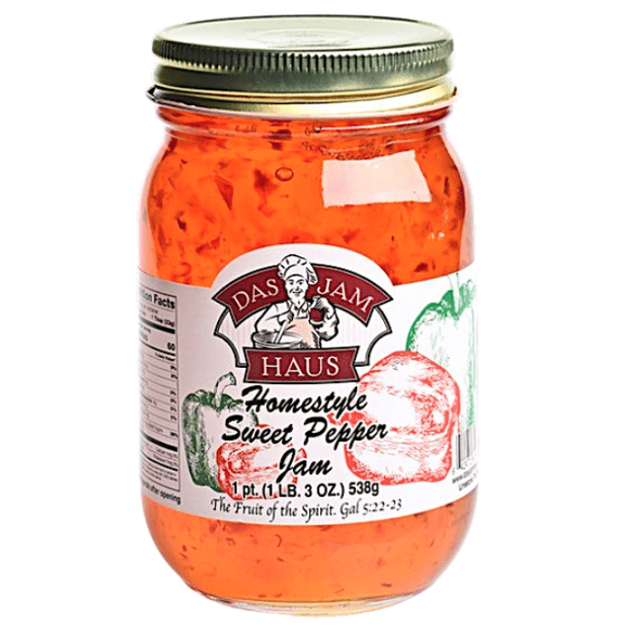 Sweet Pepper Homestyle  Southern Variety Jam, 1 Pint Jar 1 lb 3 oz (538g) ALL Natural~Hot Pepper Homestyle