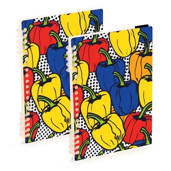 Sweet Peppers Notebook Detachable Coil Notebook Diary Plan Book A5 Size 60 Pages 1 Pack