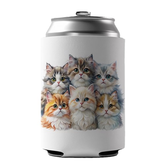Sweet Persian Cats Drink Beer Soda Insulated Sleeve Holder Can Cooler Hugger