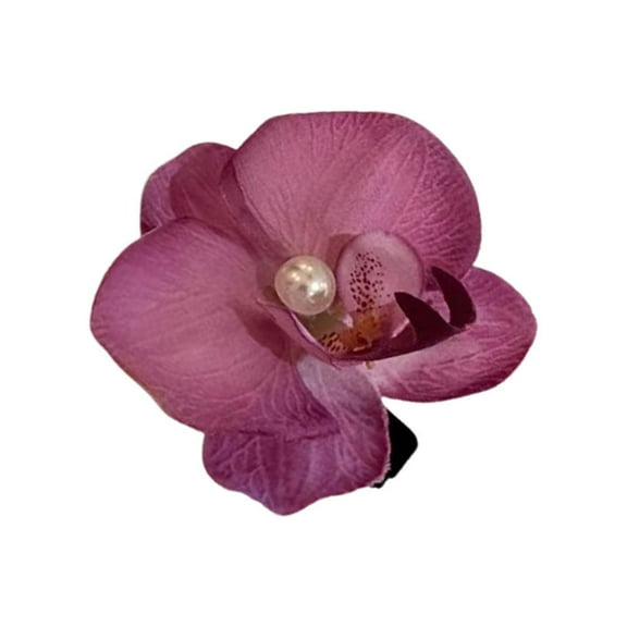 Sweet Phalaenopsis Flower Hairpin Bohemia Pearl Phalaenopsis Hair Clip Design Female Headdress Floral Y4E2 Cloth Sweet
