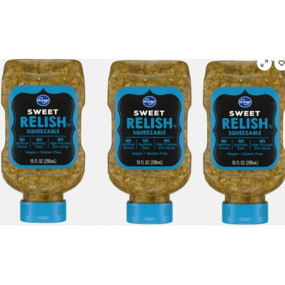Sweet Pickle Relish, 3 Count, 10 oz