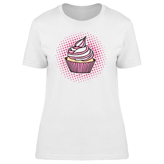 Sweet Pink Cupcake T-Shirt Women -Image by Shutterstock, Female x-Large
