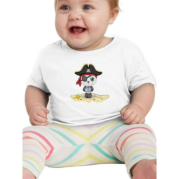 Sweet Pirate Panda W Eyepatch T-Shirt Infant -Image by Shutterstock, 18 Months