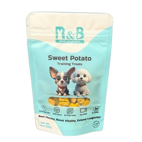 R&B Dog Bakery LLC Sweet Potato Training Treats for Dogs, 2 oz Bag