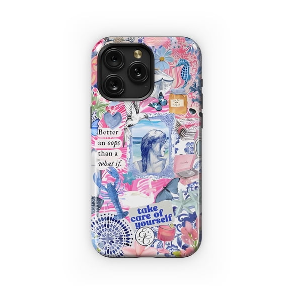 Sweet Preppy Collage Case With Cute Coquette Aesthetic for iPhone 17 through 11 Pro Max