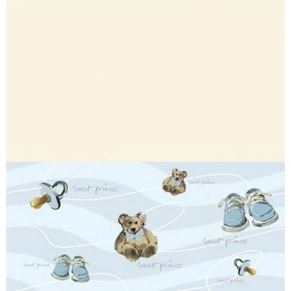 Sweet Prince Baby Shower Printed Plastic Tablecover