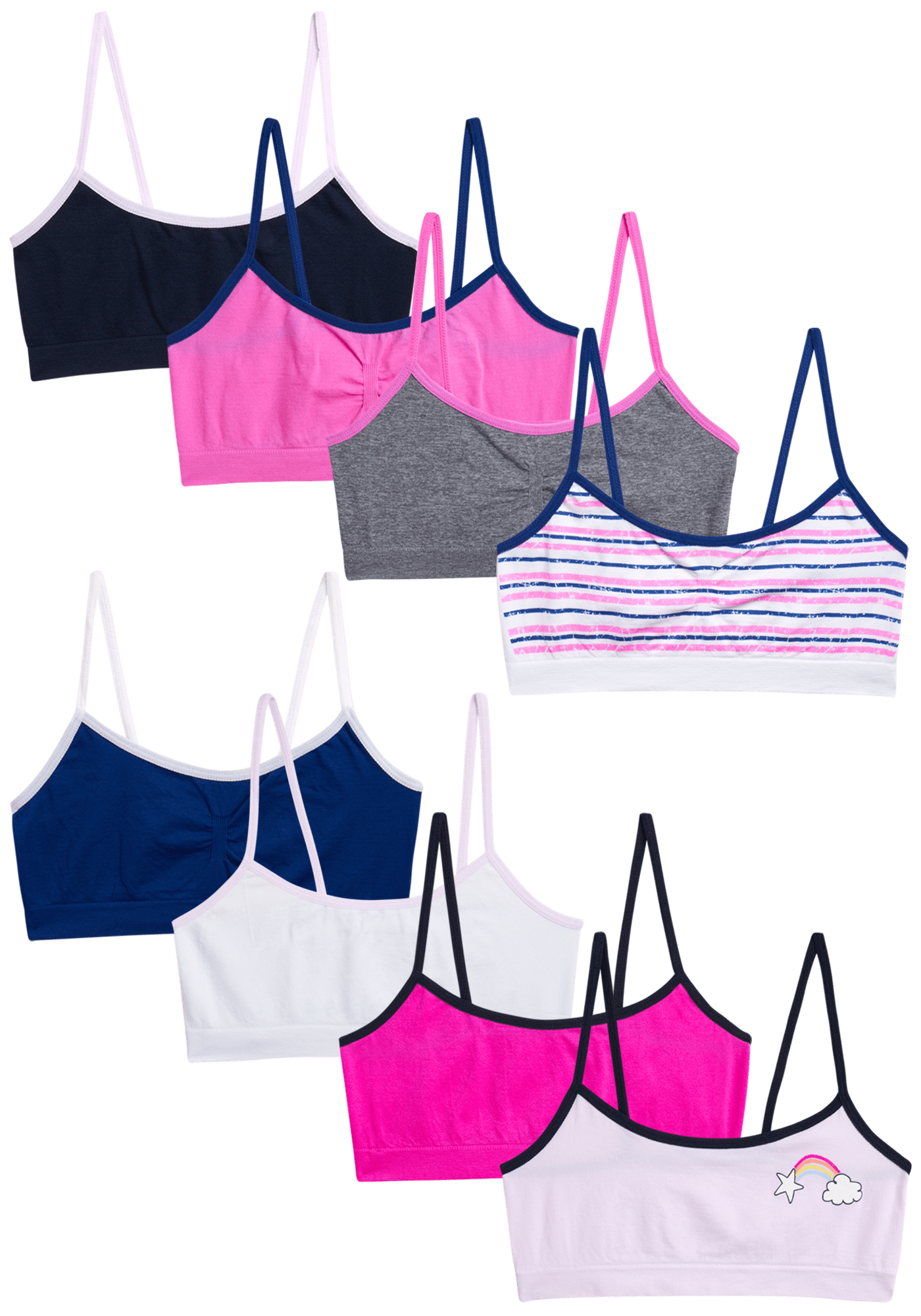 Girls' Seamless Underwear Set - Training Bra and Matching Panties (8-Piece)