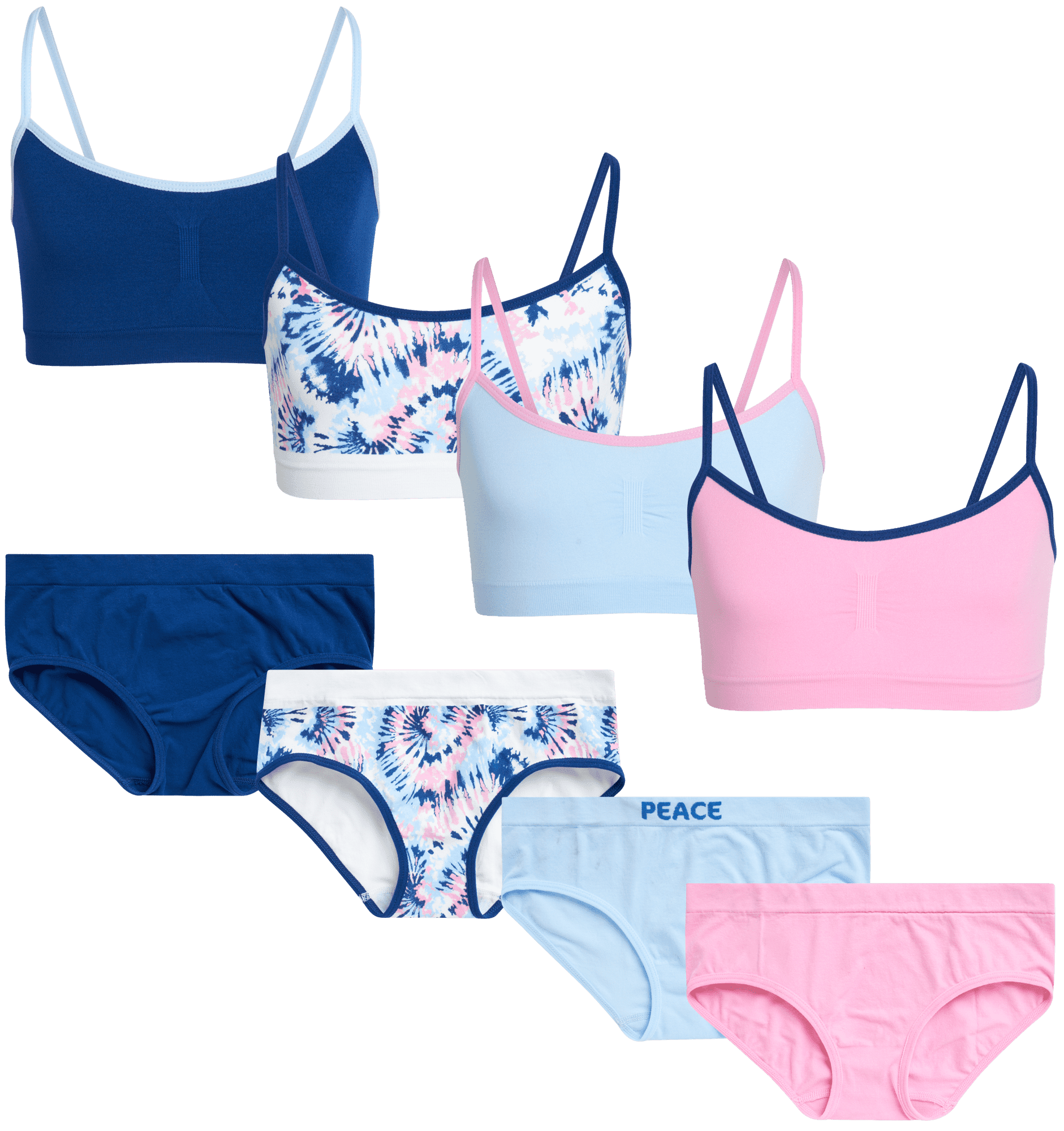 Sweet Princess Girls' Seamless Underwear Set Training Bra and