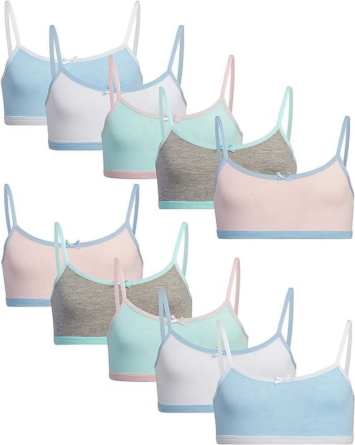 3 Pack Women`s Stretch Cotton Cami with Built-in Shelf Bra