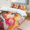 Sweet Princess Peach Soft 3Piece Bedding Set 86"x70" Quilt Coverlet