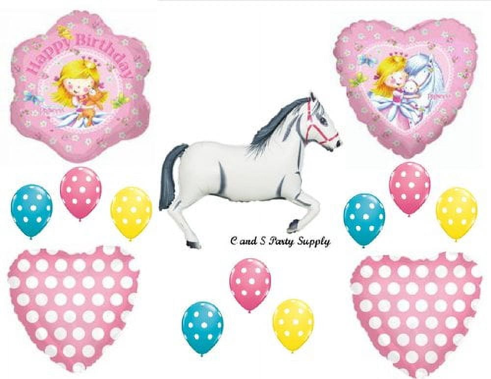 Sweet Princess and White Horse BIRTHDAY PARTY Balloons Decorations Supplies