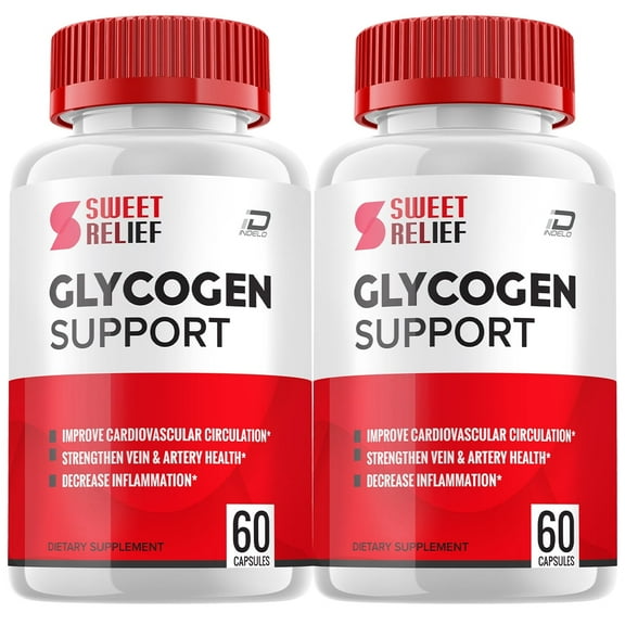 Sweet Relief Glycogen Support Capsules Supplement - 120 Capsules, 2 Pack