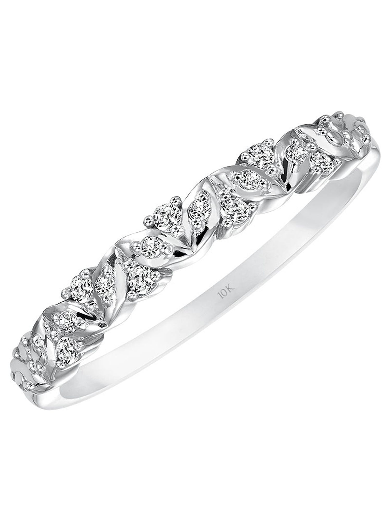 Sweet Remembrance 1/10 Carat T.W. Certified Diamond 10kt White Gold Women's Anniversary Band - image 1 of 7