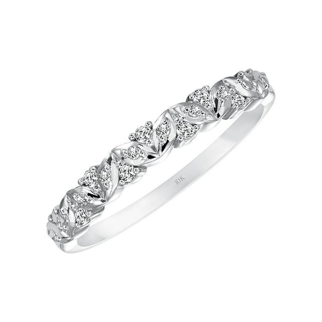 Sweet Remembrance 1/10 Carat T.W. Certified Diamond 10kt White Gold Women's Anniversary Band