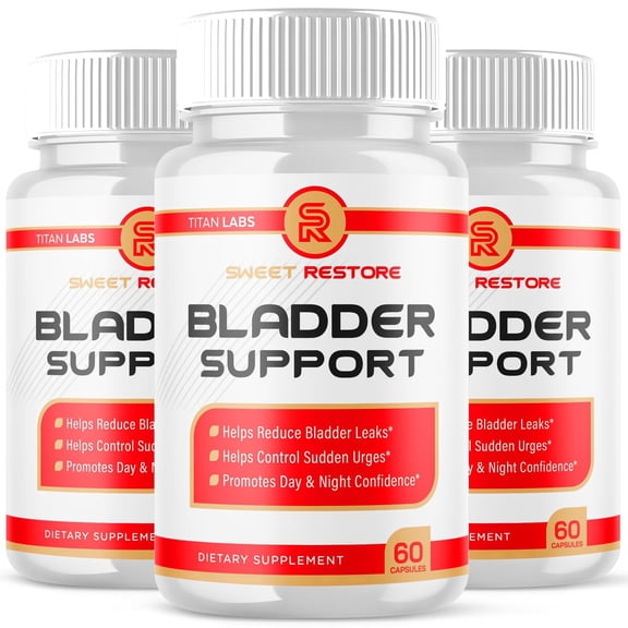 Sweet Restore Bladder Support Advanced Formula Supplement Pills Natural Vitamin for Health and Wellness 180 Capsules