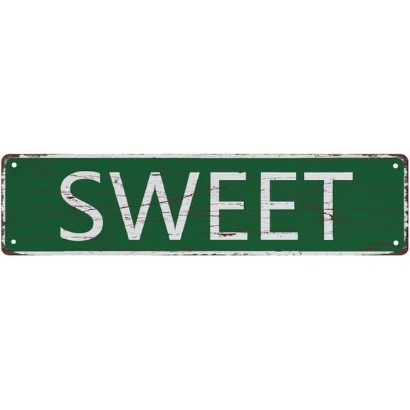 Sweet Retro Metal Tin Sign 4x16 Inch Funny Vintage Garage Wall Decor for Man Cave, Shop, Yard, Outdoor