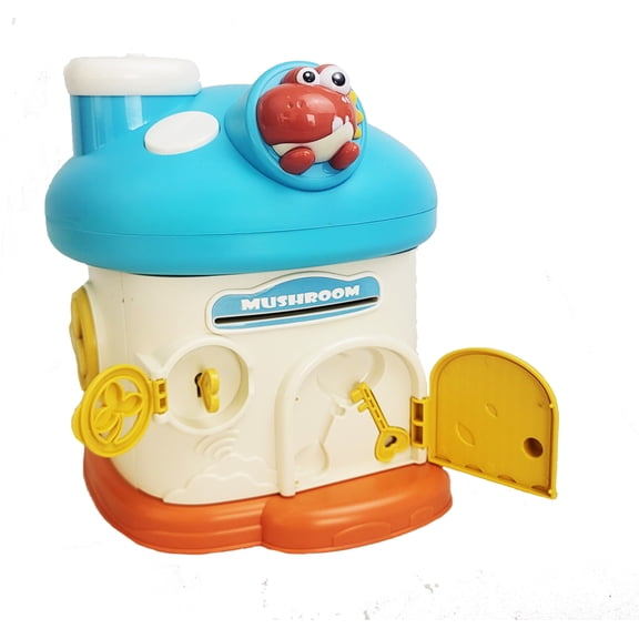 Cute House Piggy Bank with Lock & 2 Keys Kids Coin and Bill Savings Bank