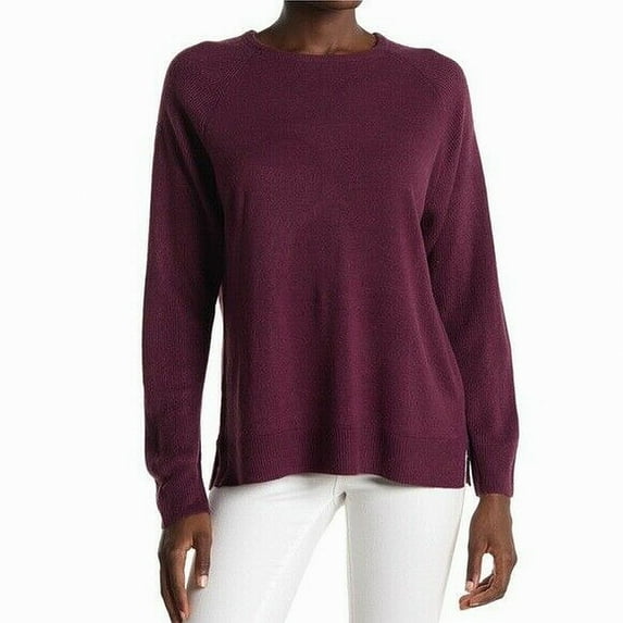Sweet Romeo Womens Sweater Eggplant Small Pullover Purple S