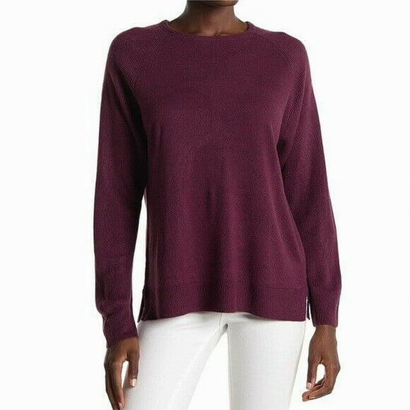 Sweet Romeo Womens Sweater Eggplant Small Pullover Purple S