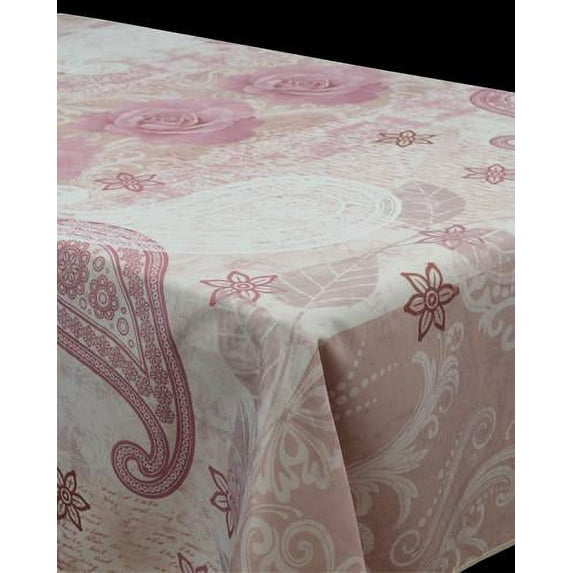 Sweet Rose 100% Polyester, Stain Resistant Tablecloth 137 x 59 inch