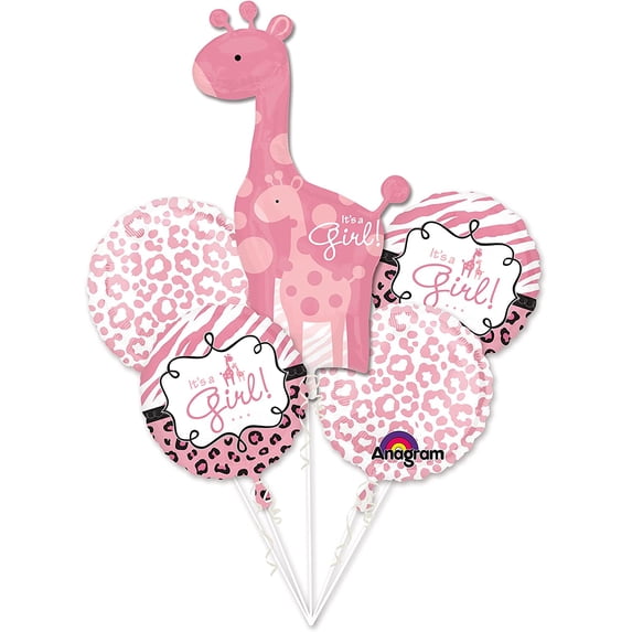 Sweet Safari Girl Balloon Bouquet - Party Supplies
