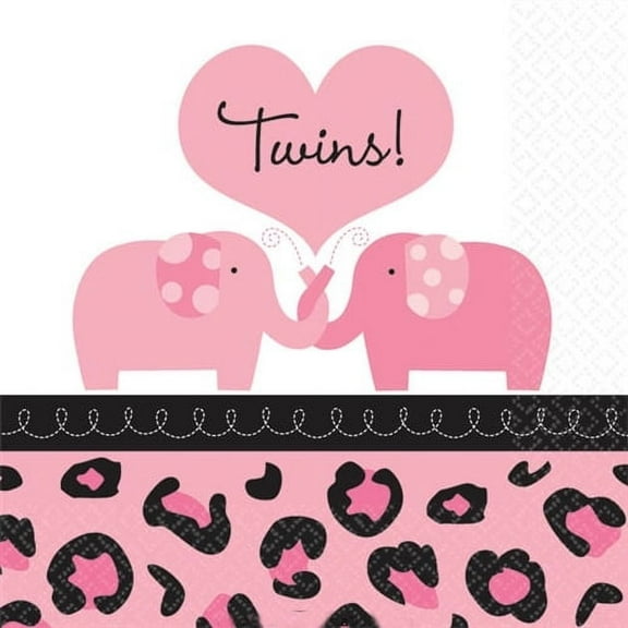 Sweet Safari Girl Twins Small Napkins (36ct)