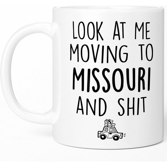Sweet & Salty Look at Me Moving to Missouri Coffee Mug, Going Away Gifts for Friends Moving Out of State, Coworker Leaving Gifts, Welcome Farewell Goodbye Good Luck