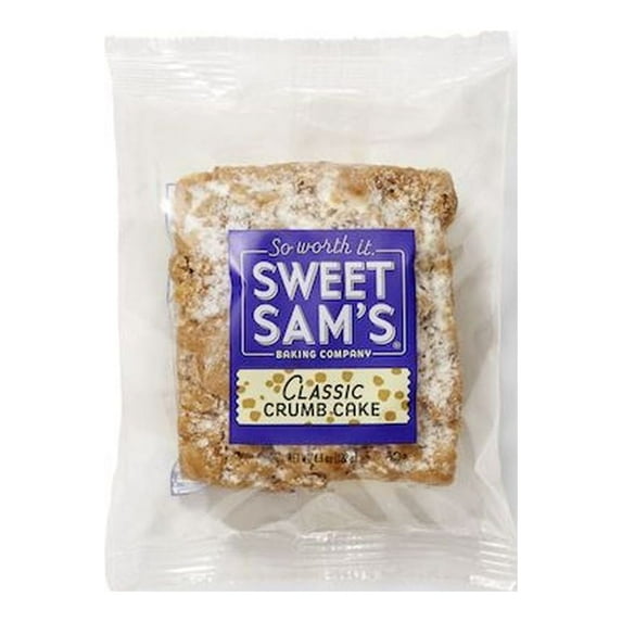 Sweet Sams Individually Wrapped Classic Crumb Cake -- 12 per case